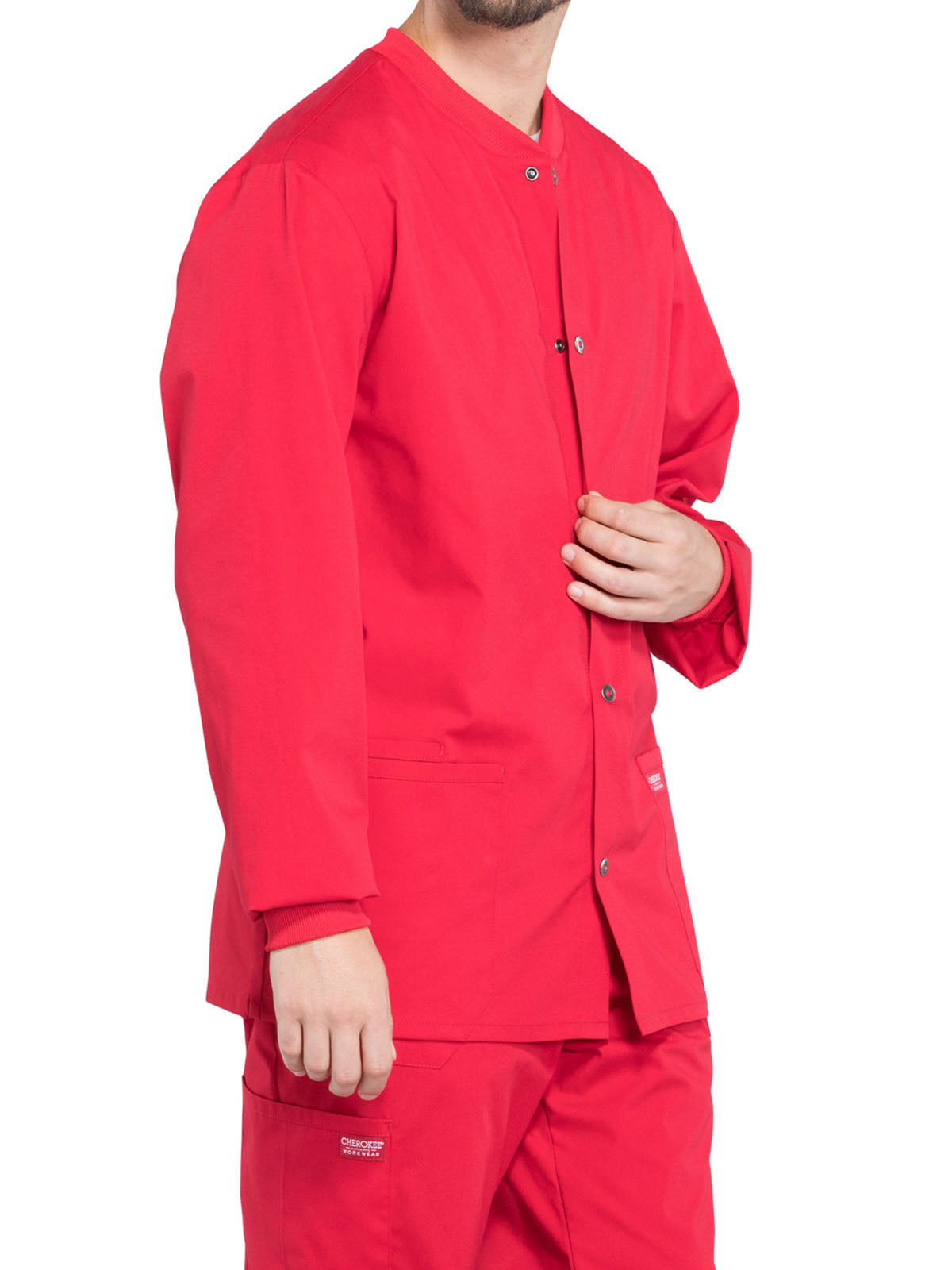 Men's 2-Pocket Snap Front Scrub Jacket