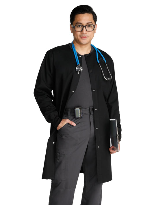 Unisex Pocketless 40" Full-Length Snap Front Lab Coat