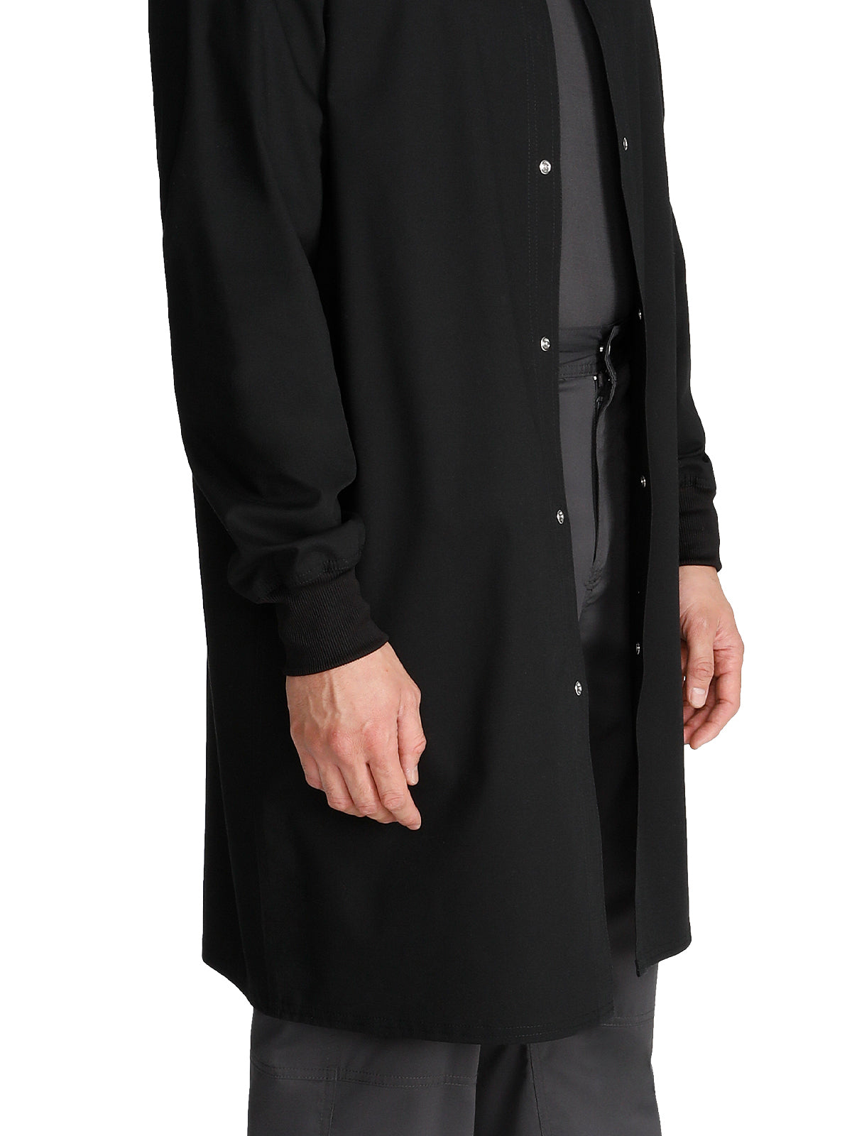 Unisex Pocketless 40" Full-Length Snap Front Lab Coat