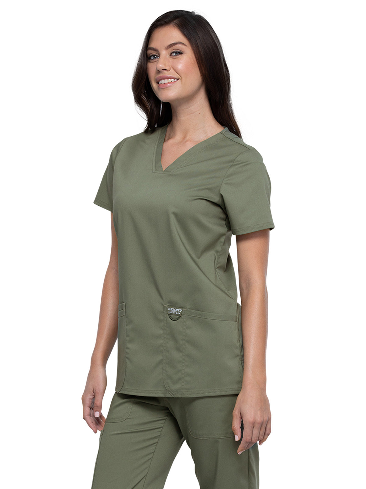 Women's 3-Pocket V-Neck Scrub Top