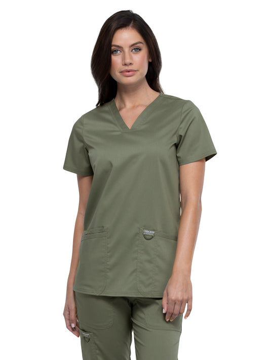 Women's 3-Pocket V-Neck Scrub Top