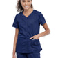 Women's 4-Pocket Snap Front V-Neck Scrub Top