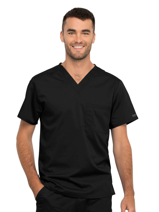 Unisex 1-Pocket Tuckable V-Neck Scrub Top