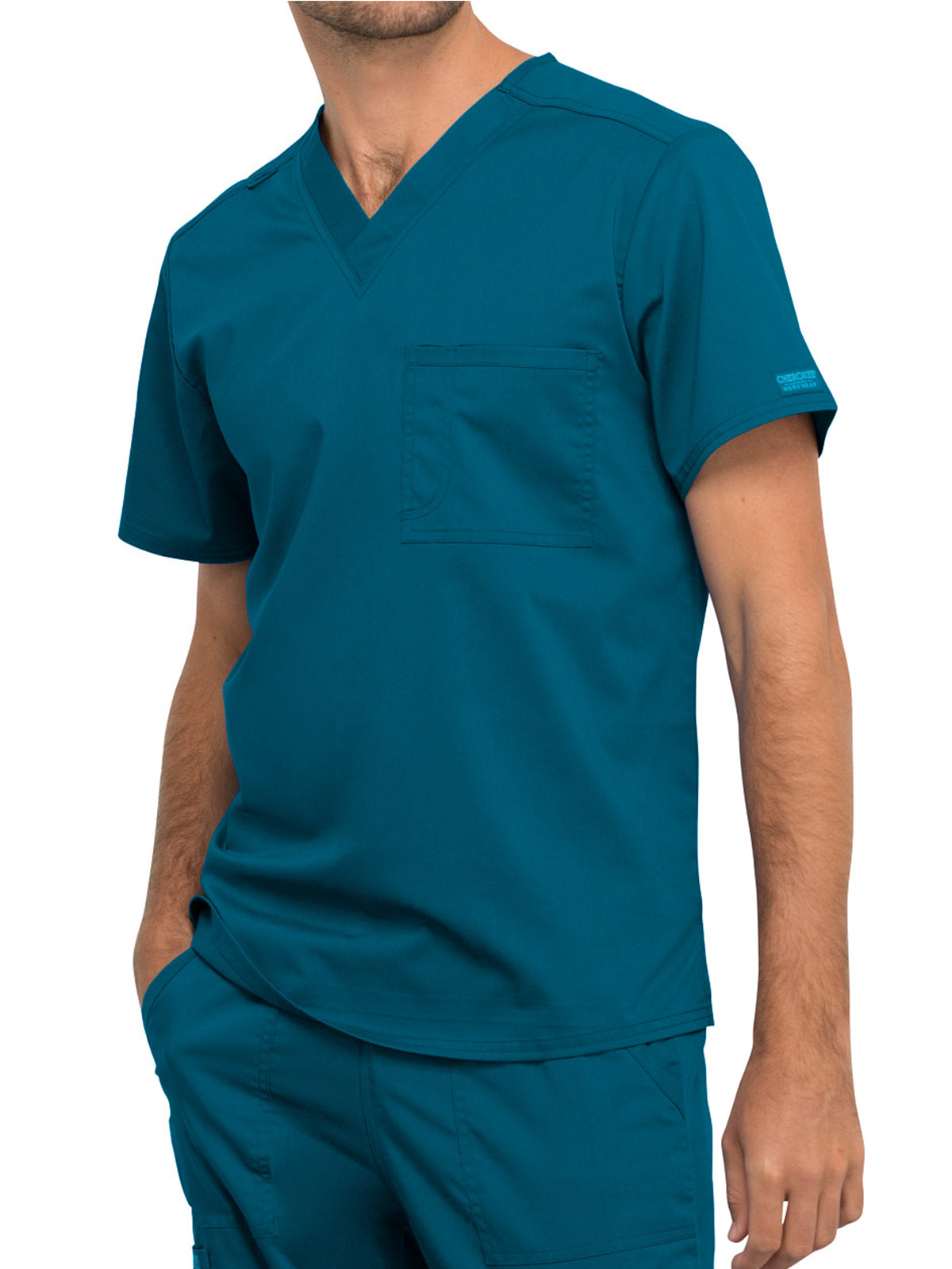 Unisex 1-Pocket Tuckable V-Neck Scrub Top