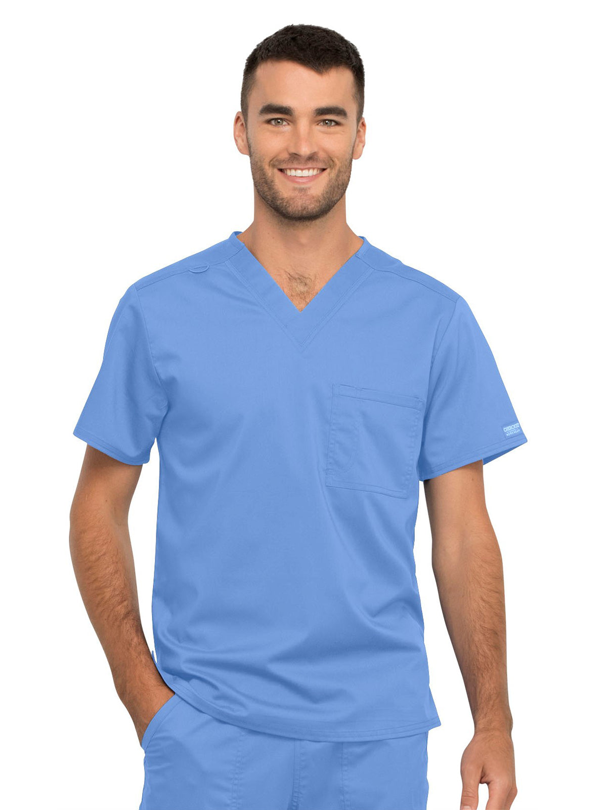 Unisex 1-Pocket Tuckable V-Neck Scrub Top