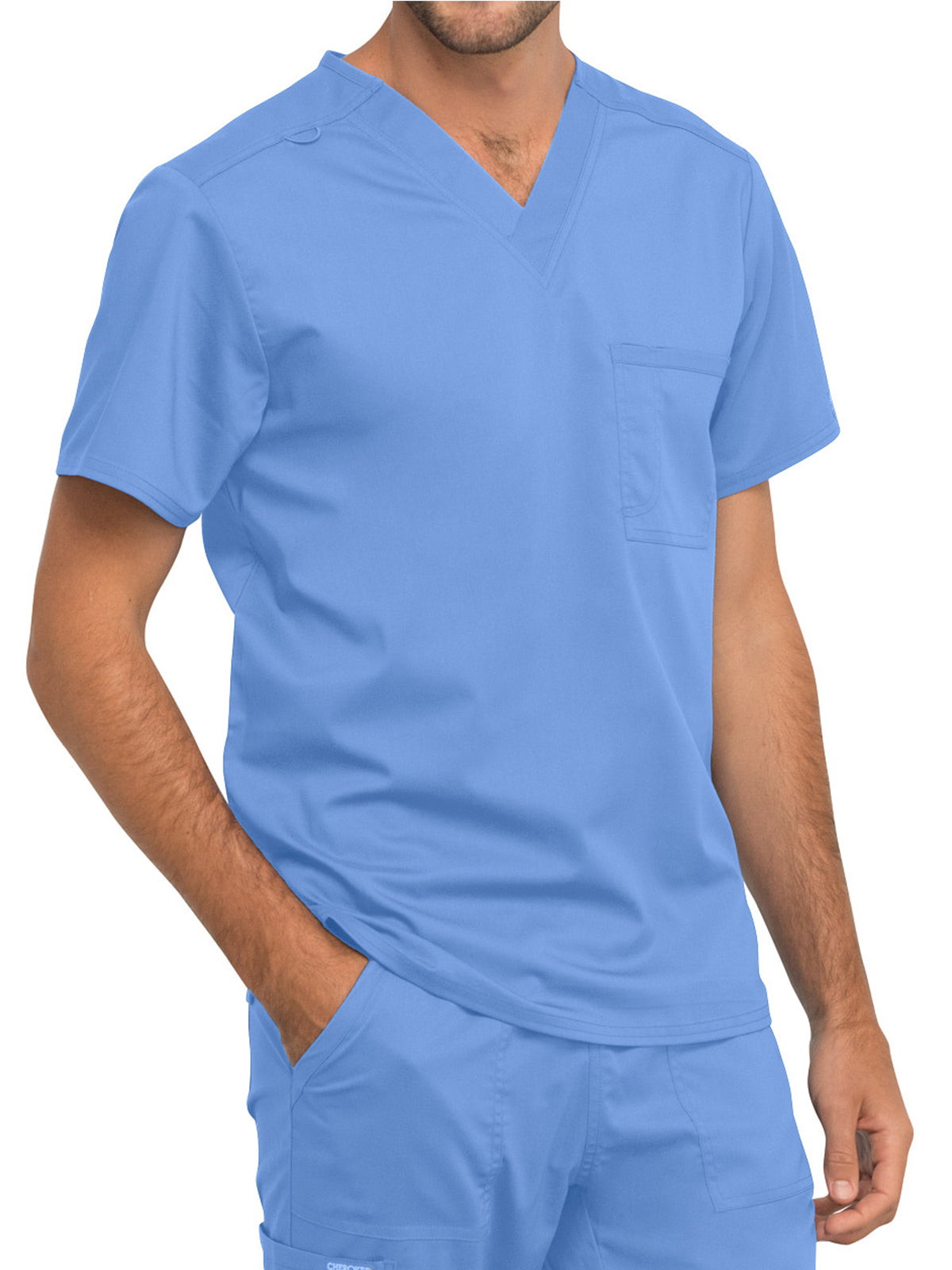 Unisex 1-Pocket Tuckable V-Neck Scrub Top