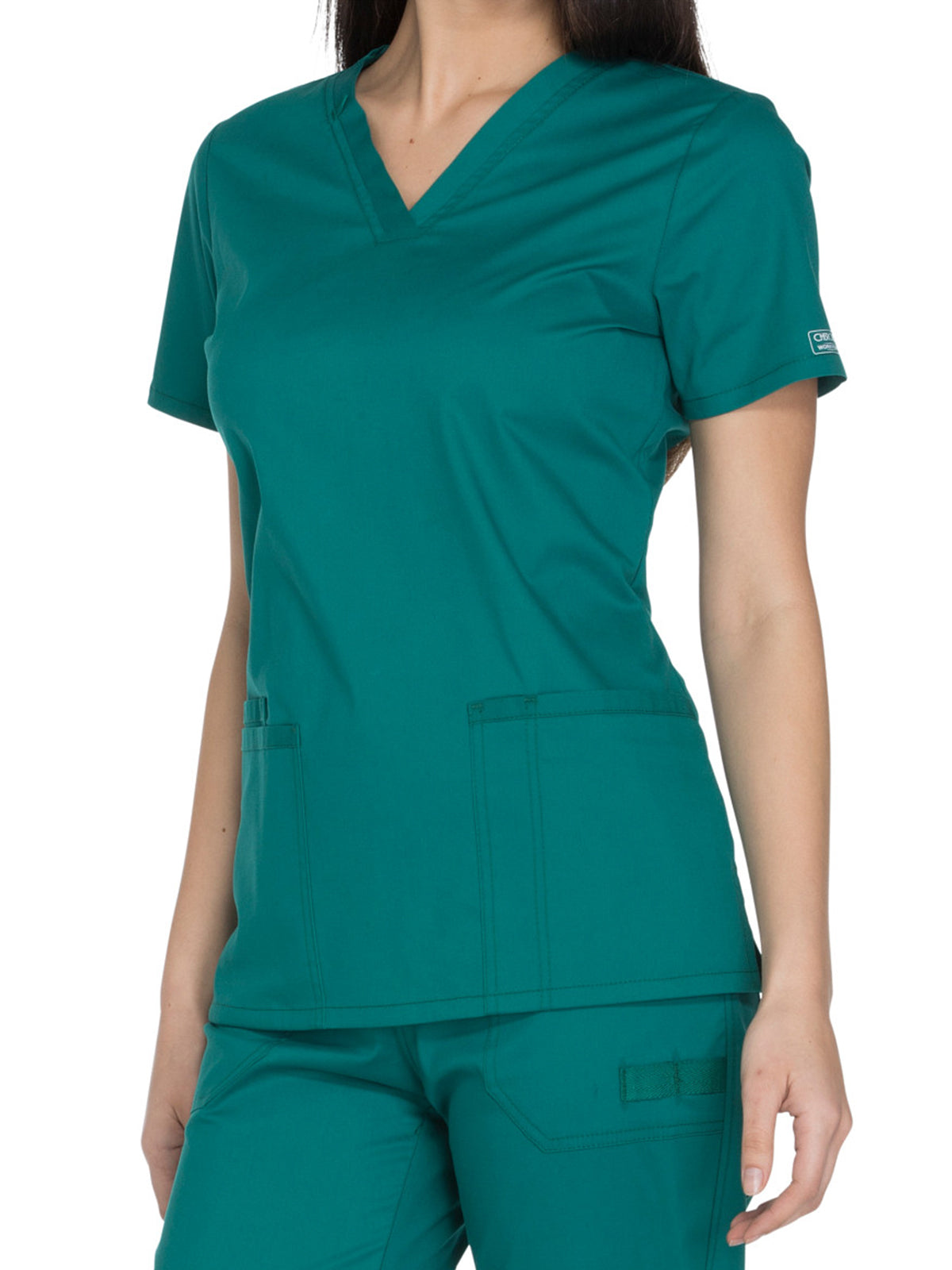 Women's 3-Pocket V-Neck Scrub Top