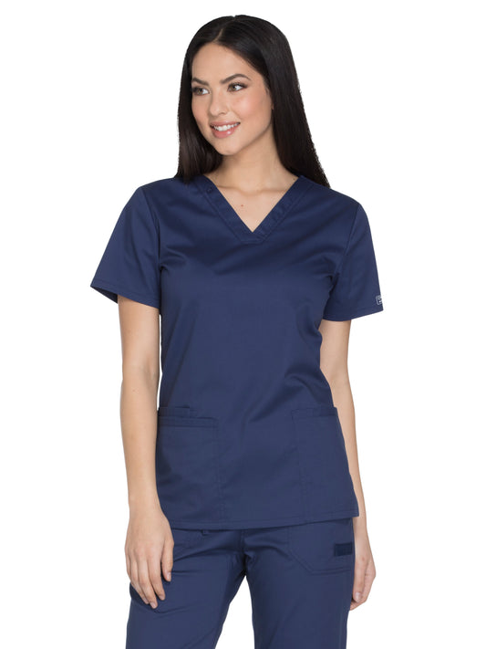 Women's 3-Pocket V-Neck Scrub Top