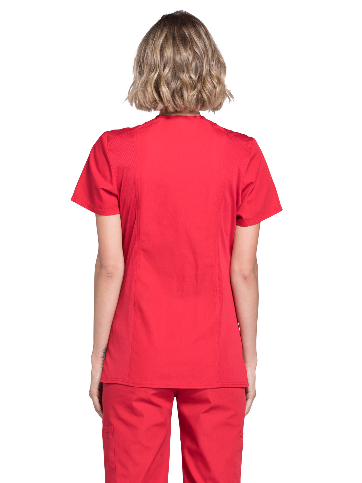 Women's 2-Pocket Mock Wrap Scrub Top