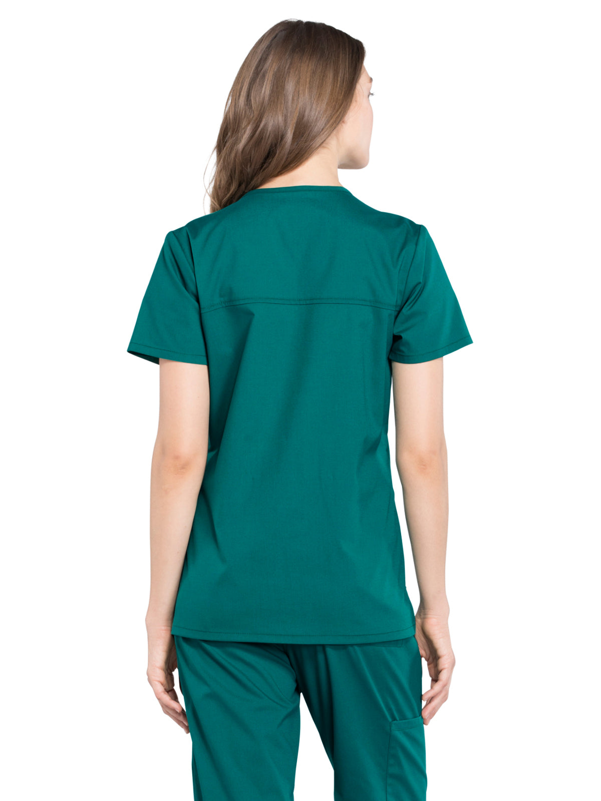 Women's 2-Pocket Mock Wrap Scrub Top