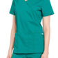 Women's 2-Pocket Mock Wrap Scrub Top