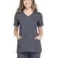 Women's 2-Pocket Mock Wrap Scrub Top