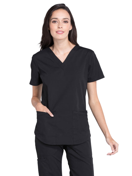 Women's 3-Pocket V-Neck Scrub Top