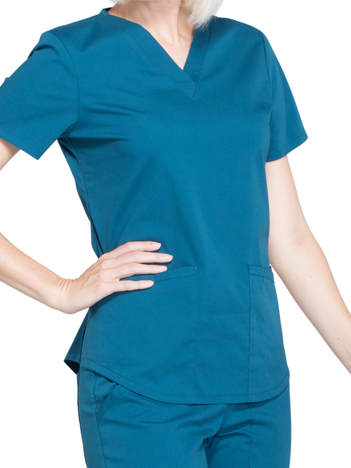 Women's 3-Pocket V-Neck Scrub Top