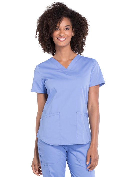 Women's 3-Pocket V-Neck Scrub Top