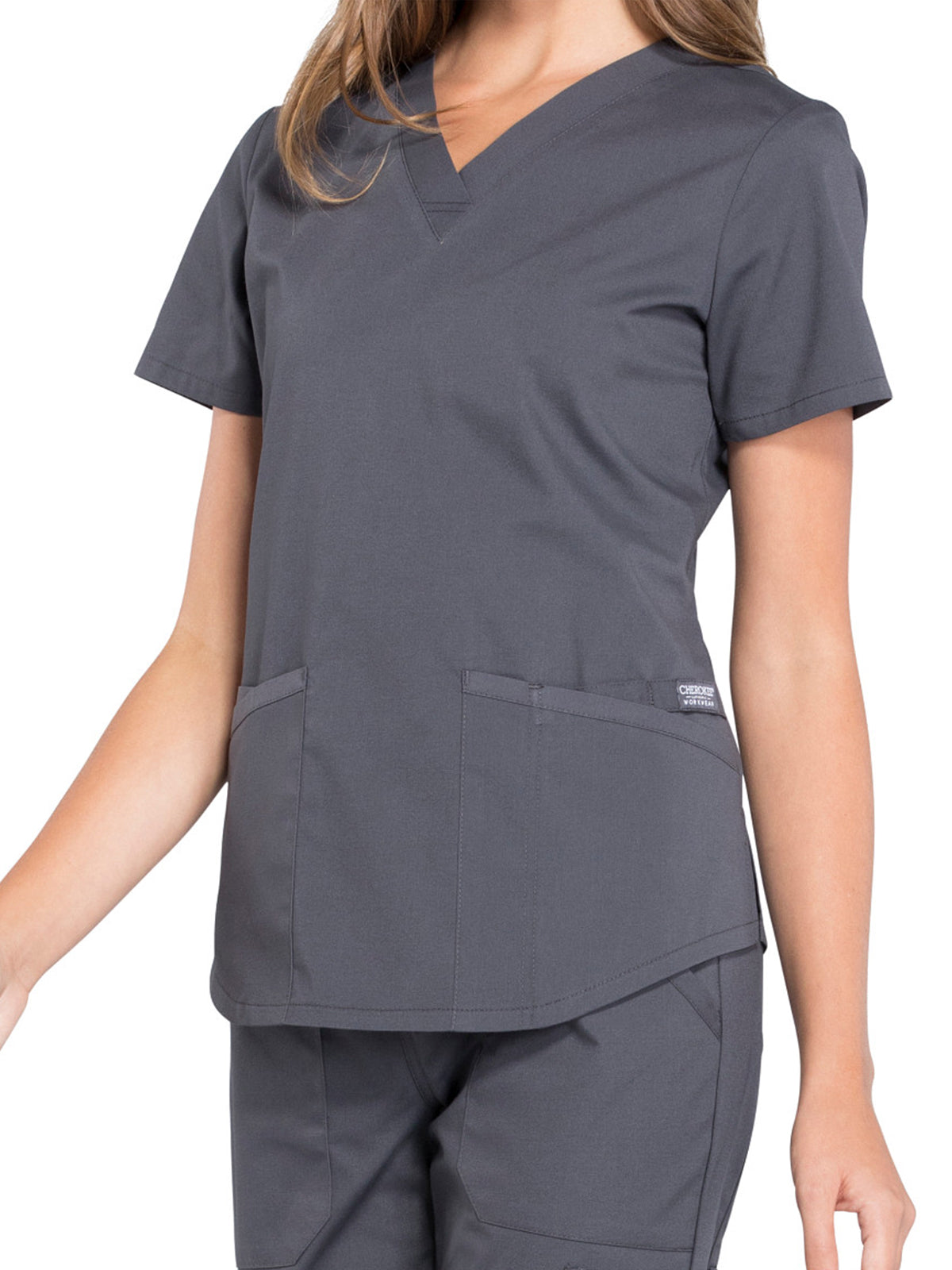 Women's 3-Pocket V-Neck Scrub Top