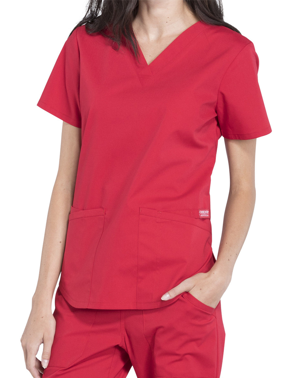 Women's 3-Pocket V-Neck Scrub Top