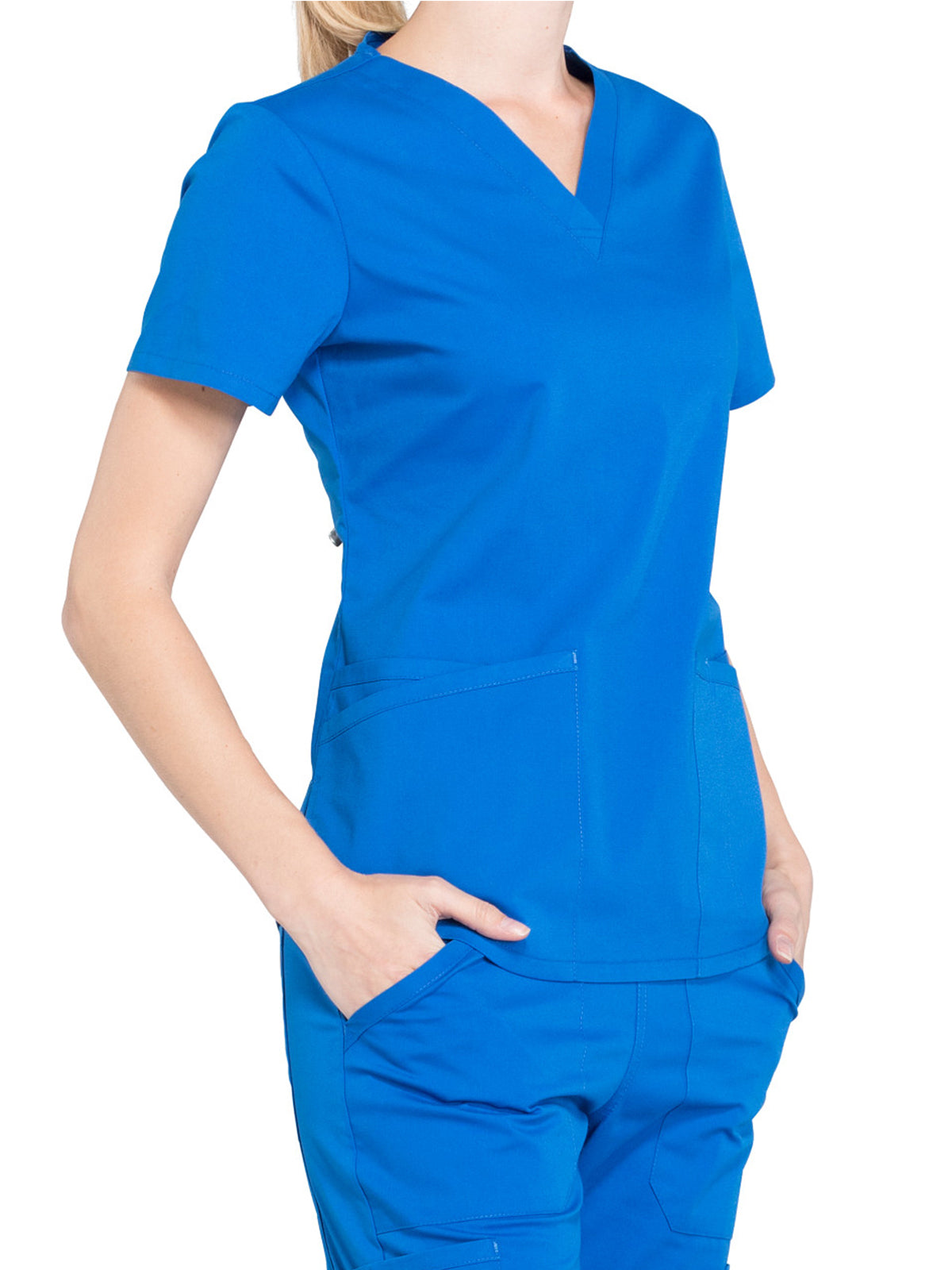 Women's 3-Pocket V-Neck Scrub Top