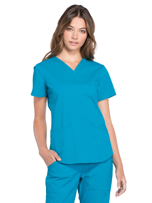 Women's 3-Pocket V-Neck Scrub Top