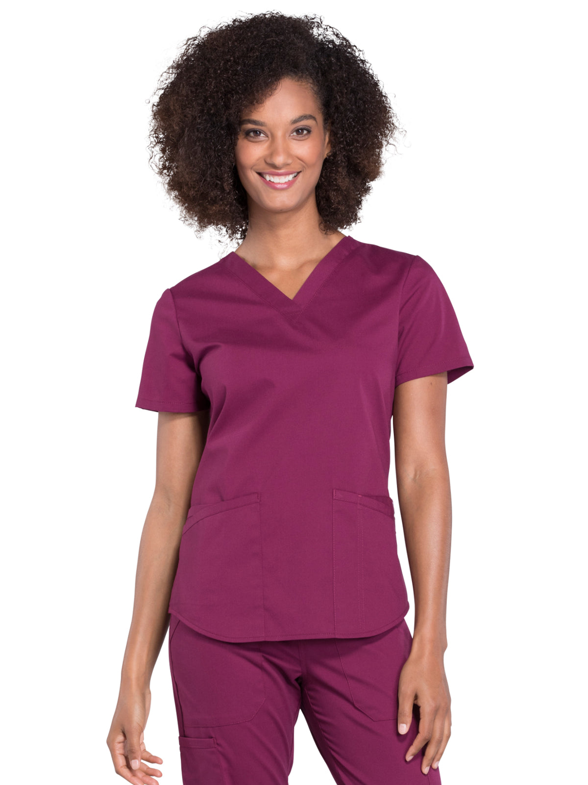 Women's 3-Pocket V-Neck Scrub Top