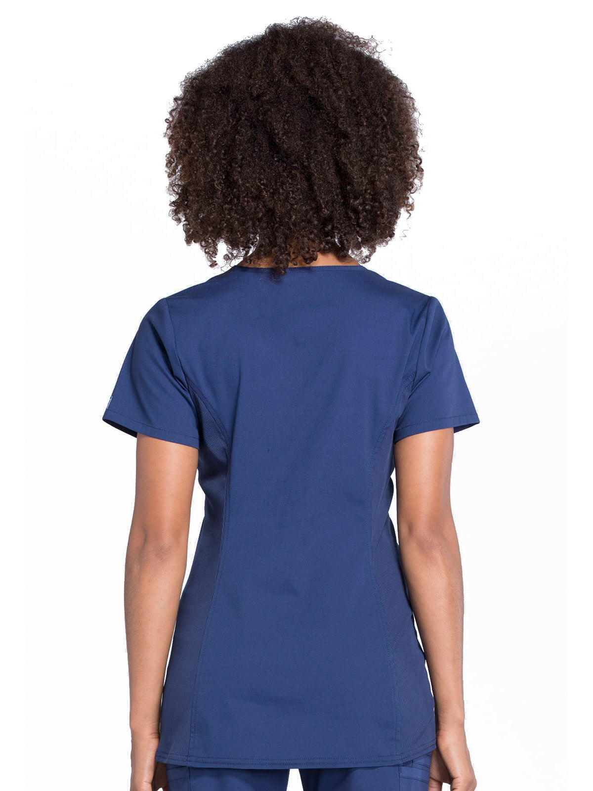 Women's 2-Pocket Maternity Mock Wrap Scrub Top