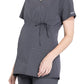 Women's 2-Pocket Maternity Mock Wrap Scrub Top