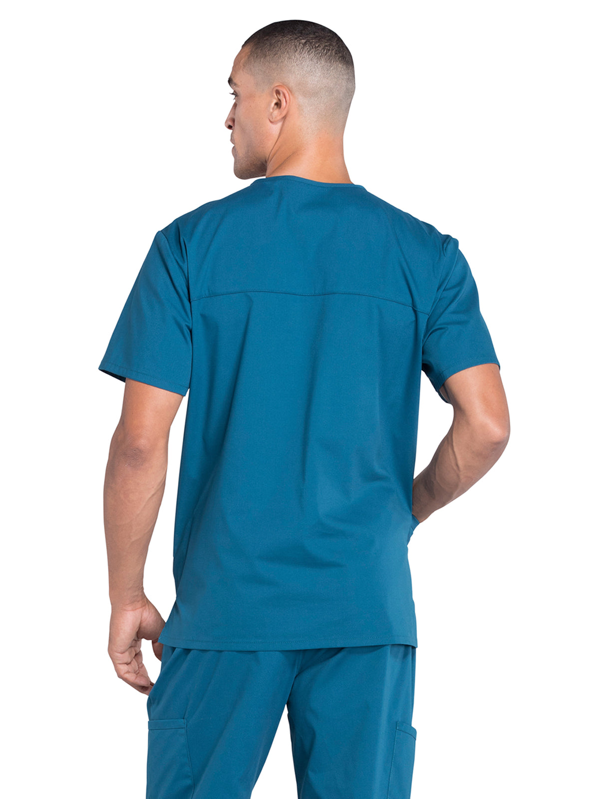 Men's 4-Pocket V-Neck Scrub Top