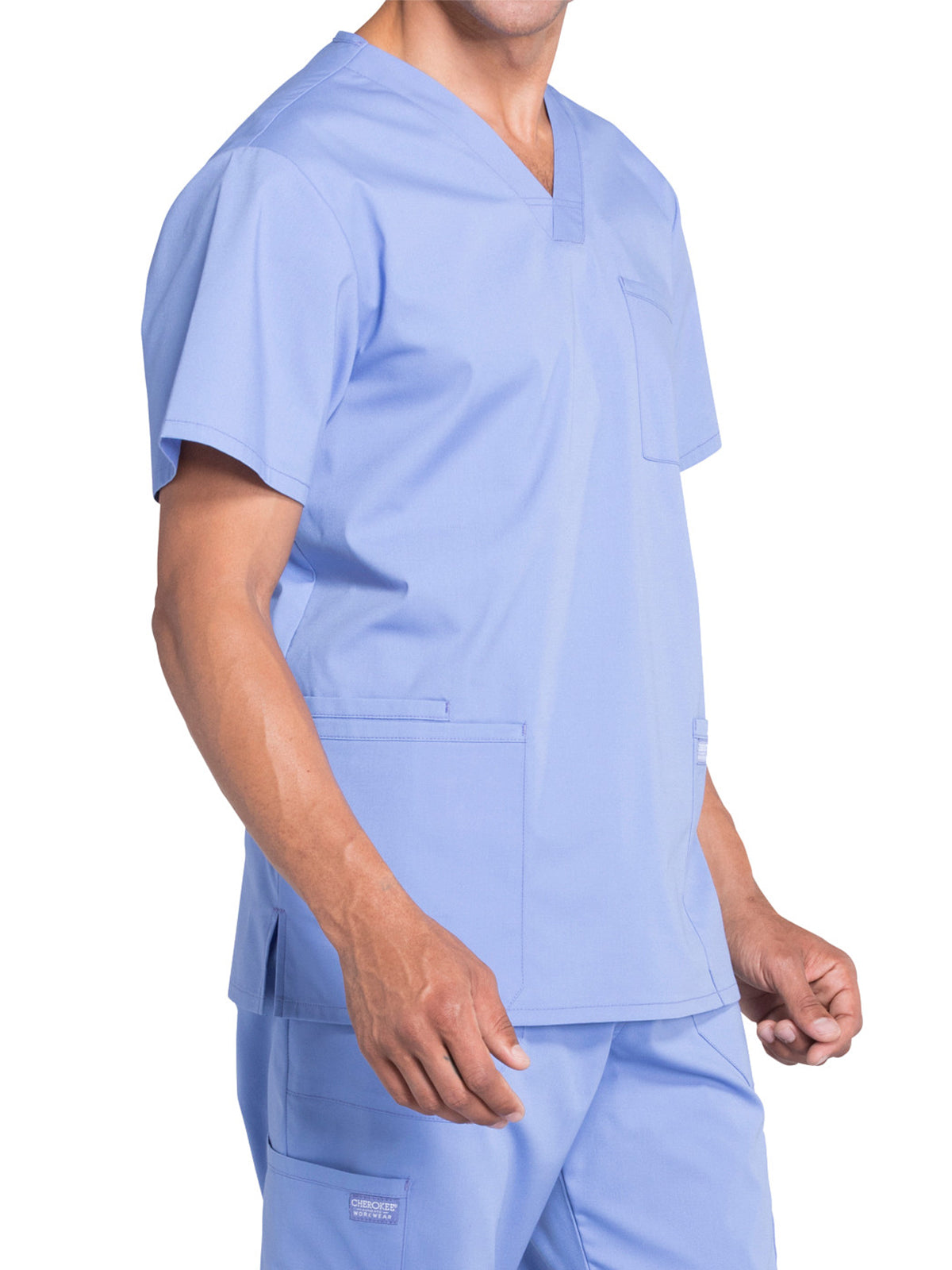 Men's 4-Pocket V-Neck Scrub Top