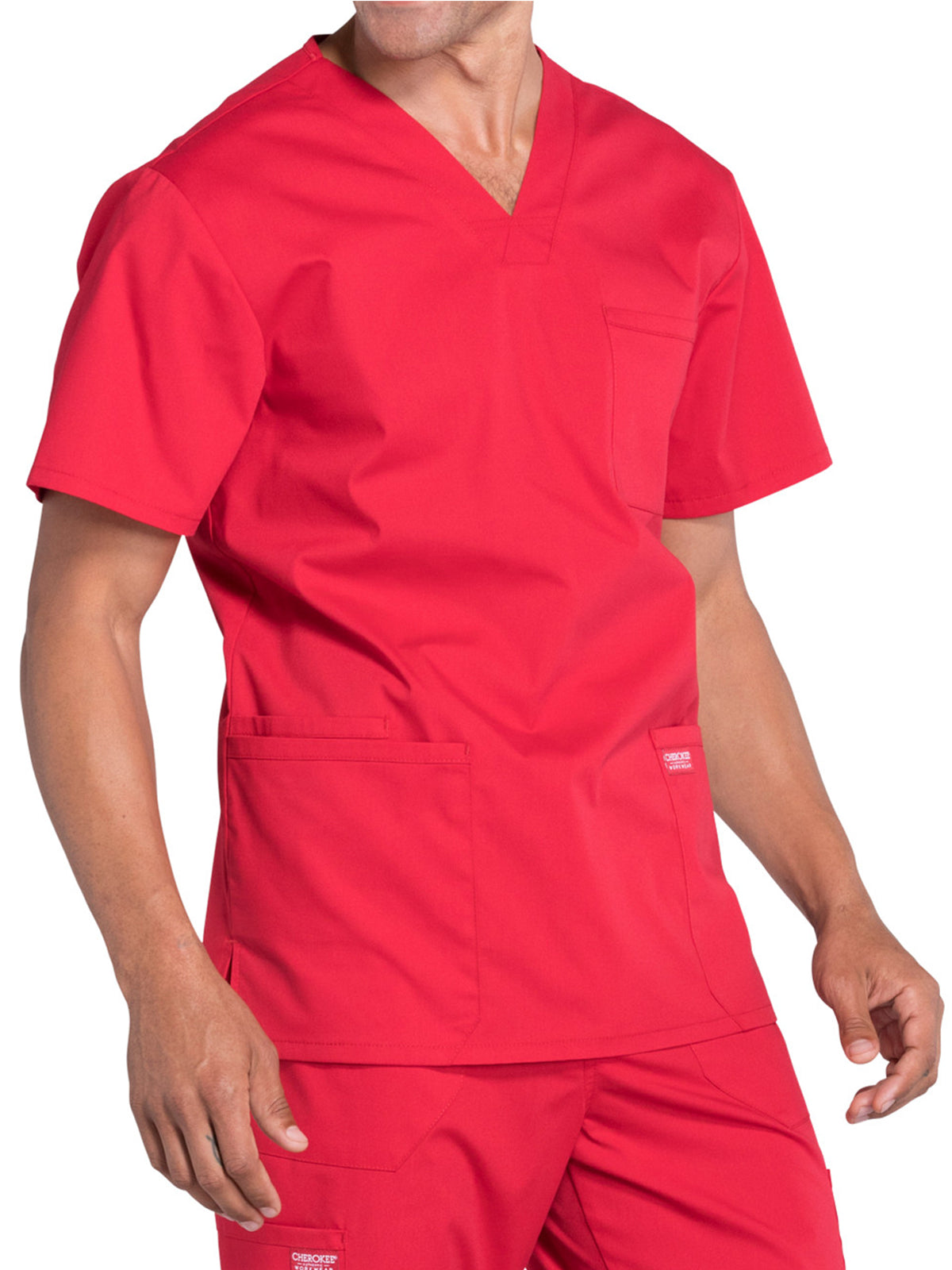 Men's 4-Pocket V-Neck Scrub Top