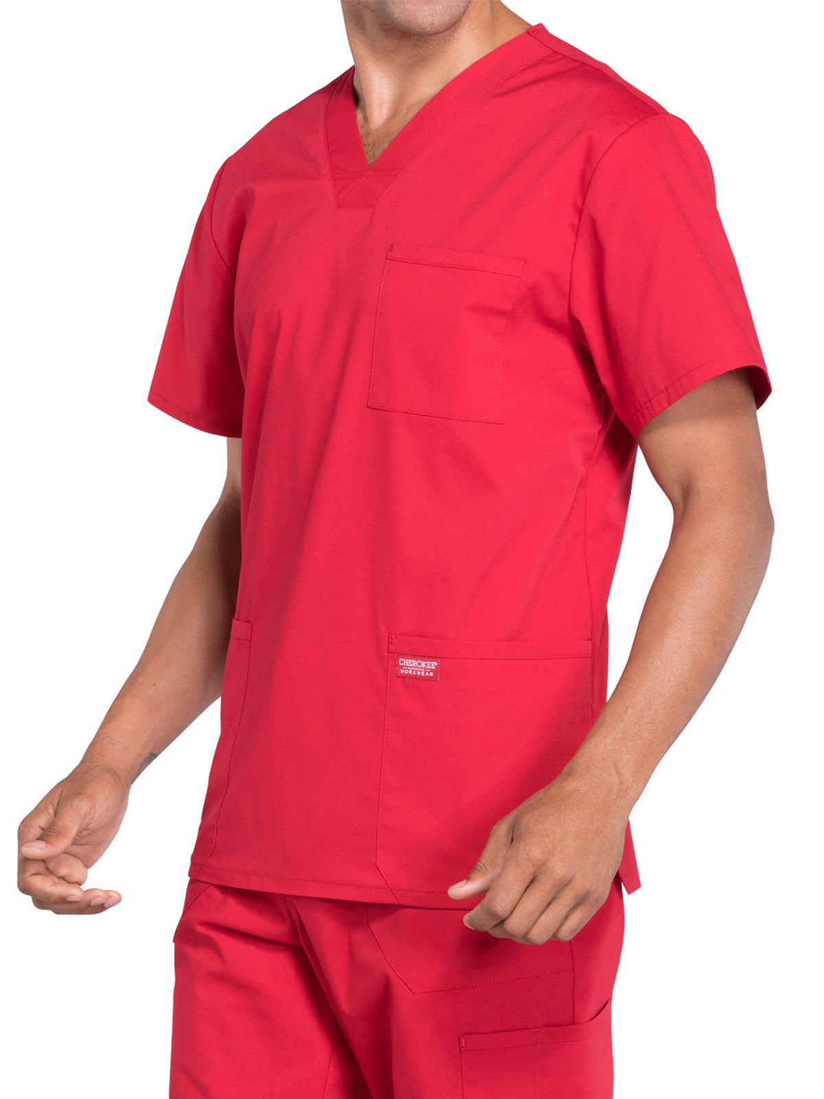 Men's 4-Pocket V-Neck Scrub Top