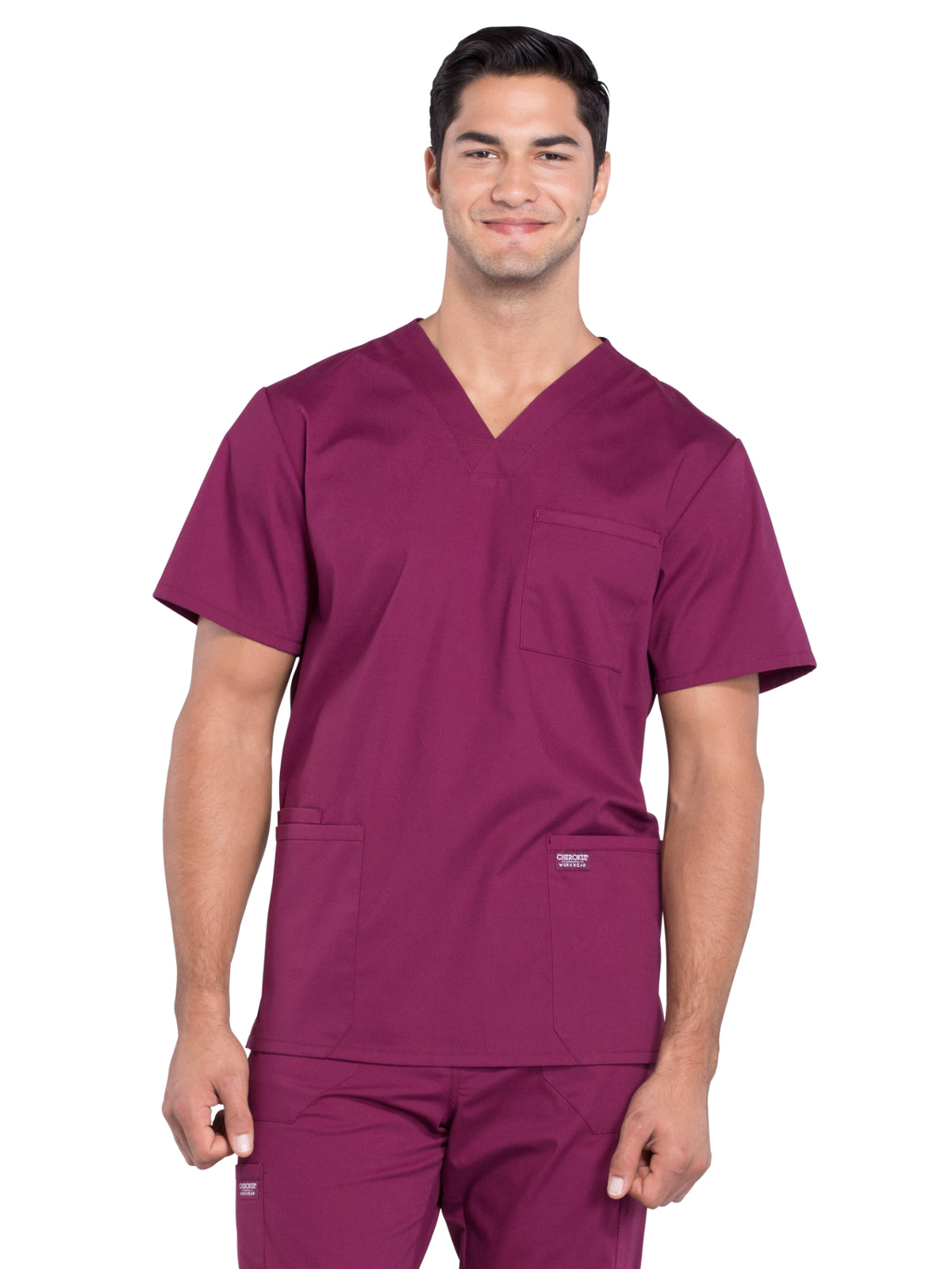 Men's 4-Pocket V-Neck Scrub Top