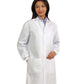 Unisex Three-Pocket 41" Full-Length Convertible Collar Lab Coat