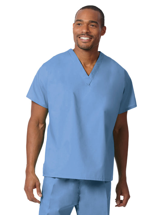 Unisex No Pocket Reversible Set-In Sleeve Scrub Shirt