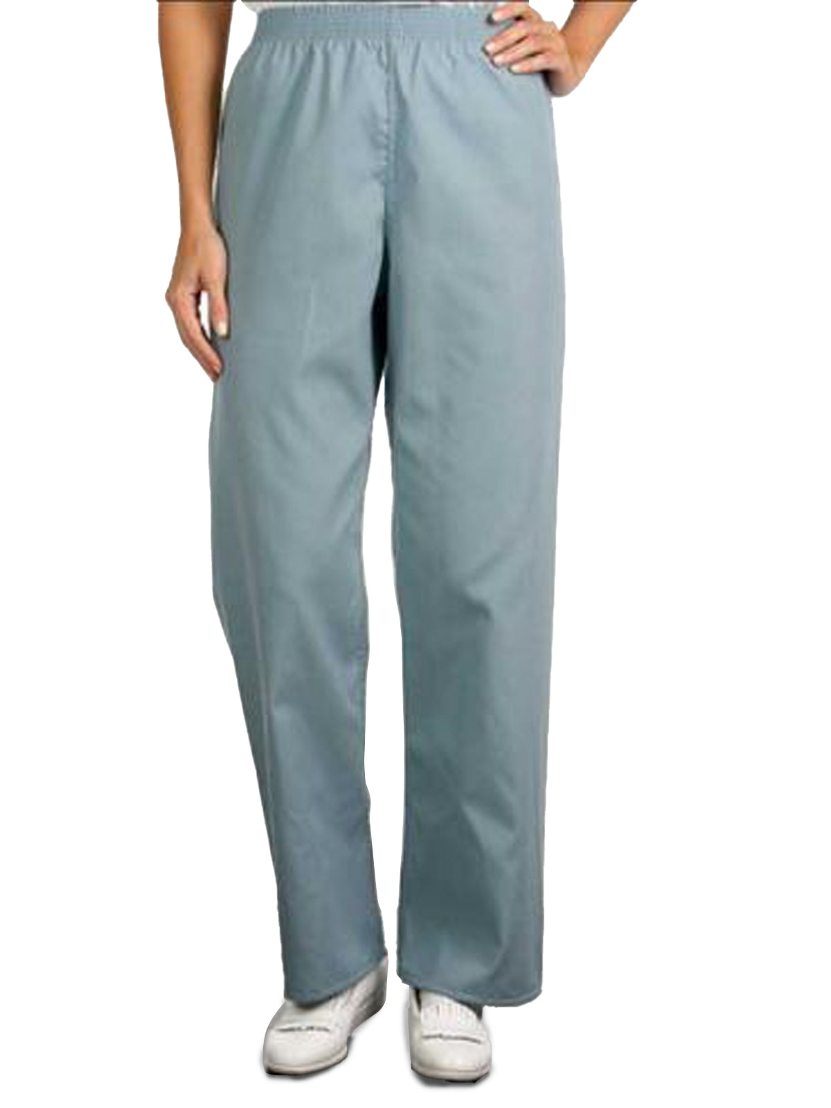 Unisex Reversible Elastic Waist Scrub Pants in Misty