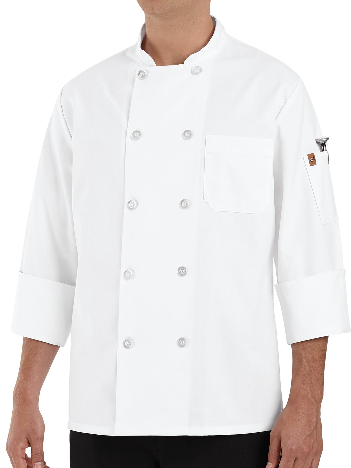 Unisex Ten Pearl Button 30" Poly-Cotton Chef Coat