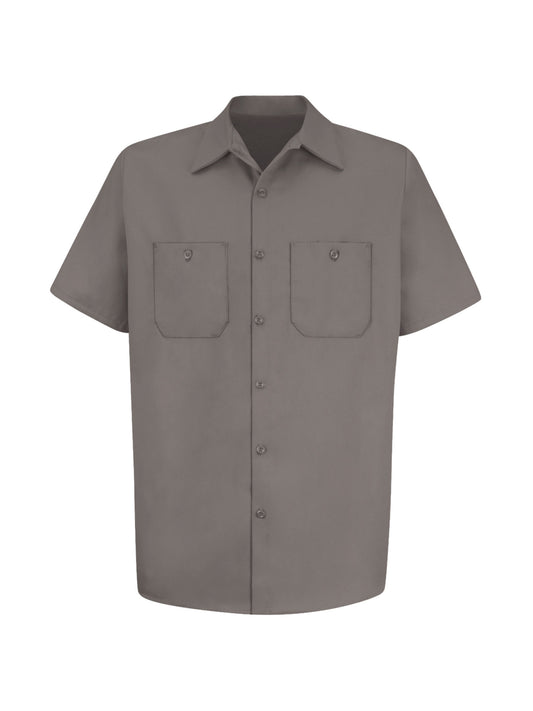 Men's Short Sleeve Wrinkle-Resistant Cotton Work Shirt