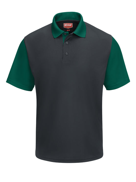 Men's Short Sleeve Performance Knit Color-Block Polo