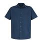 Men's Gripper-Front Short-Sleeve Pocketless Work Shirt