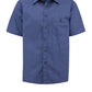 Men's Short Sleeve Mini-Plaid Uniform Shirt