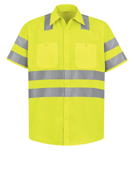 Men's Hi-Visibility Short Sleeve Work Shirt