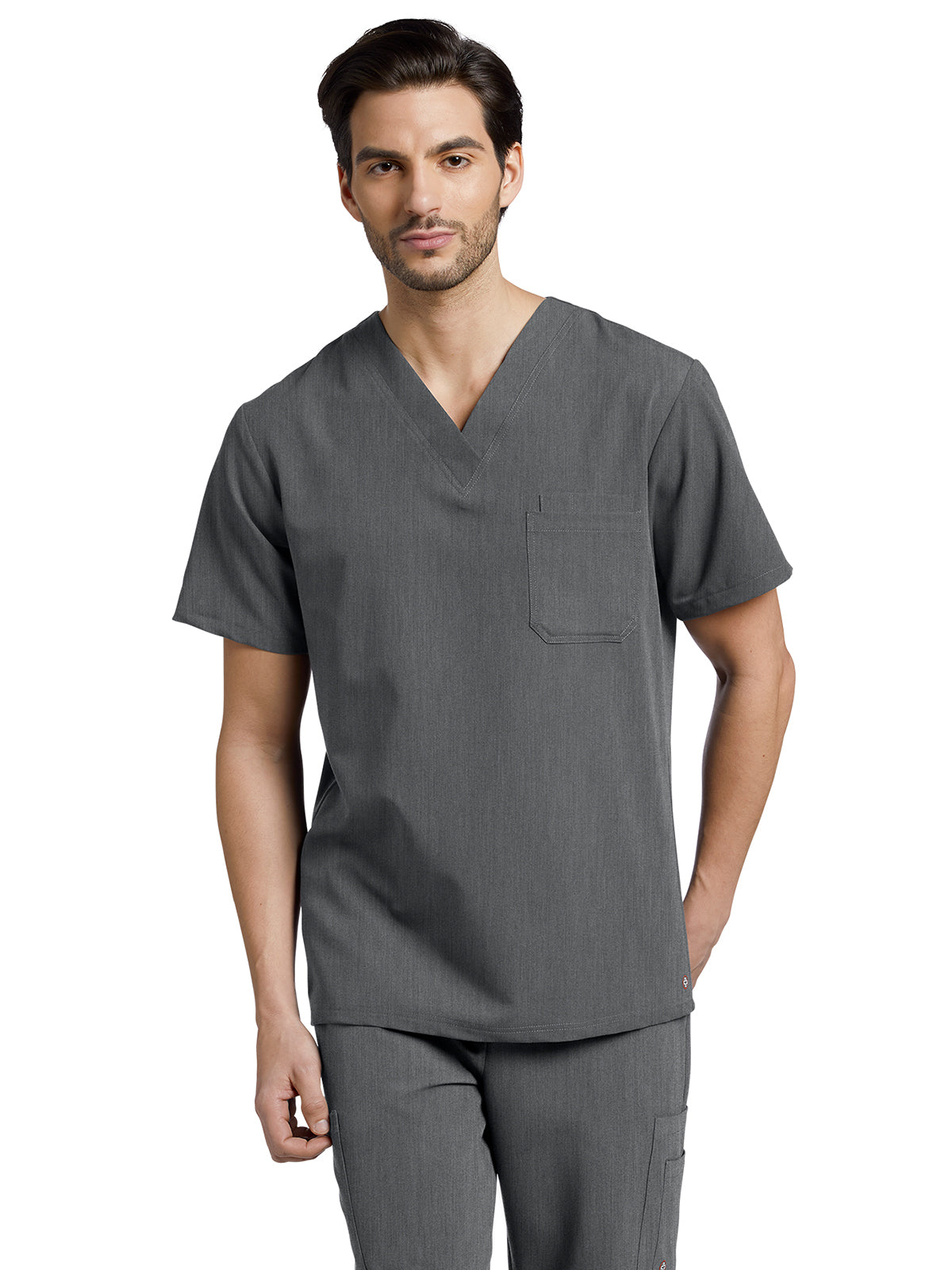 Men's 2-Pocket Tuckable V-Neck Scrub Top