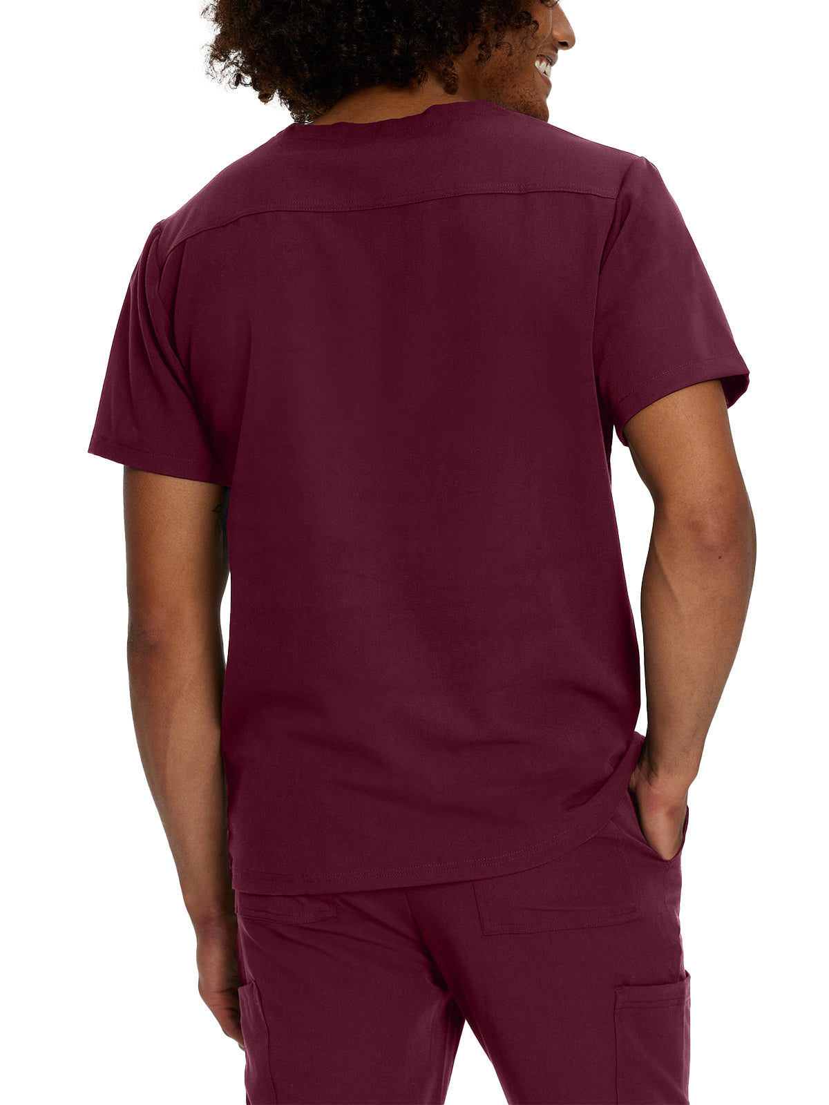 Men's 2-Pocket Tuckable V-Neck Scrub Top