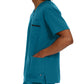 Men's 3-Pocket Stripe Detail Chest Pocket V-Neck Scrub Top