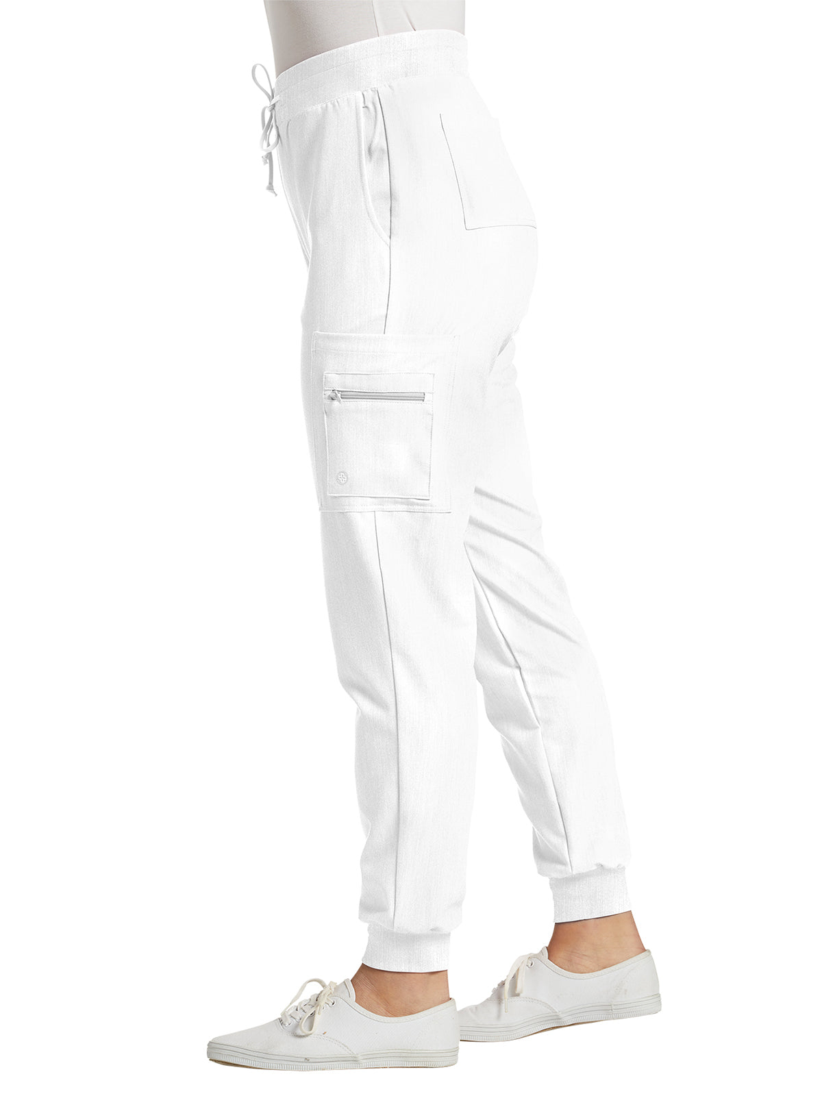 Women's 7-Pocket Mid-Rise Triple-Elastic Waist Jogger Scrub Pant