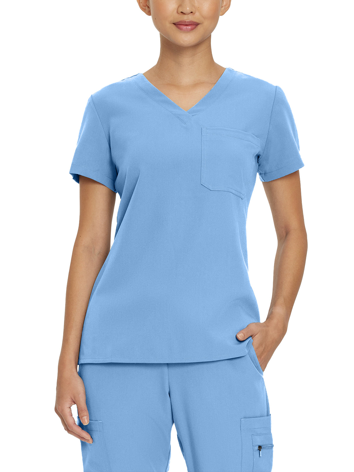 Women's 1-Pocket Tuckable V-Neck Scrub Top