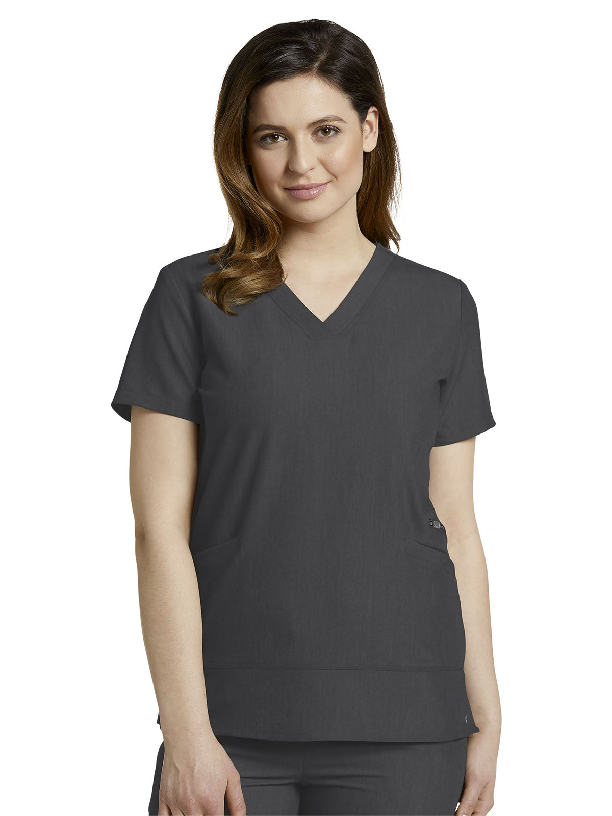 Women's 3-Pocket Stylized Seam V-Neck Scrub Top