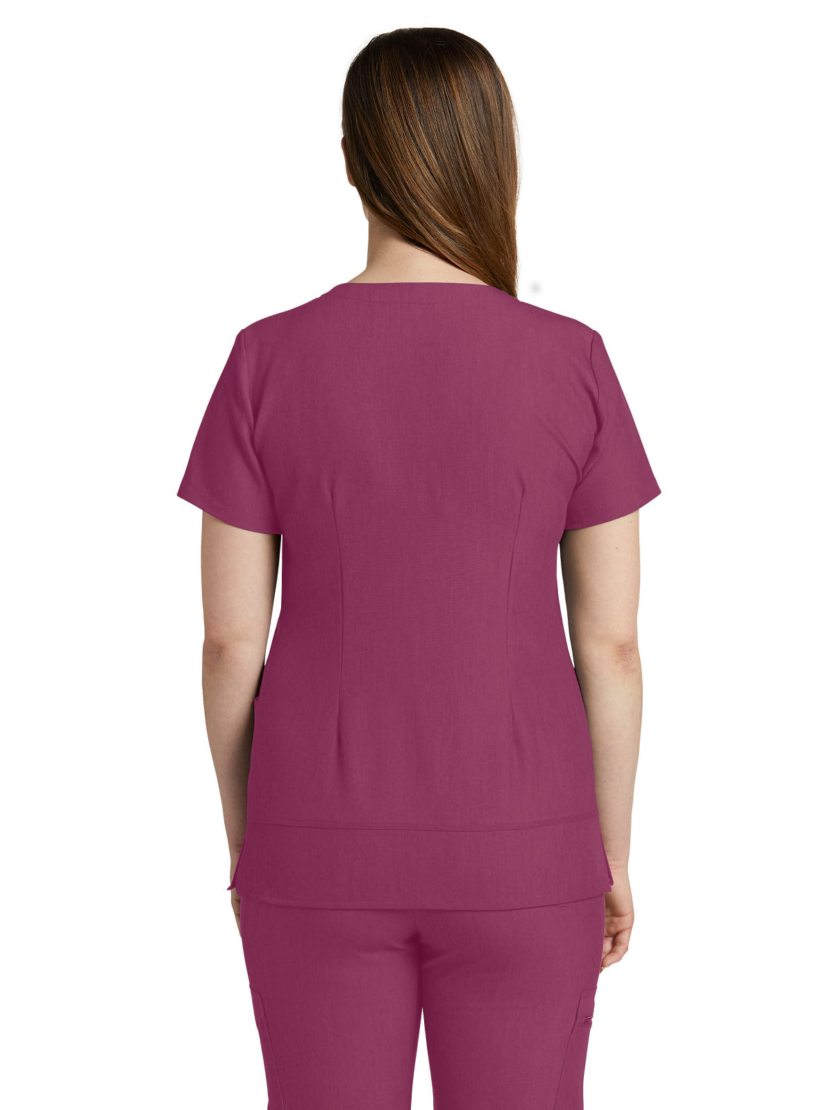 Women's 3-Pocket Stylized Seam V-Neck Scrub Top