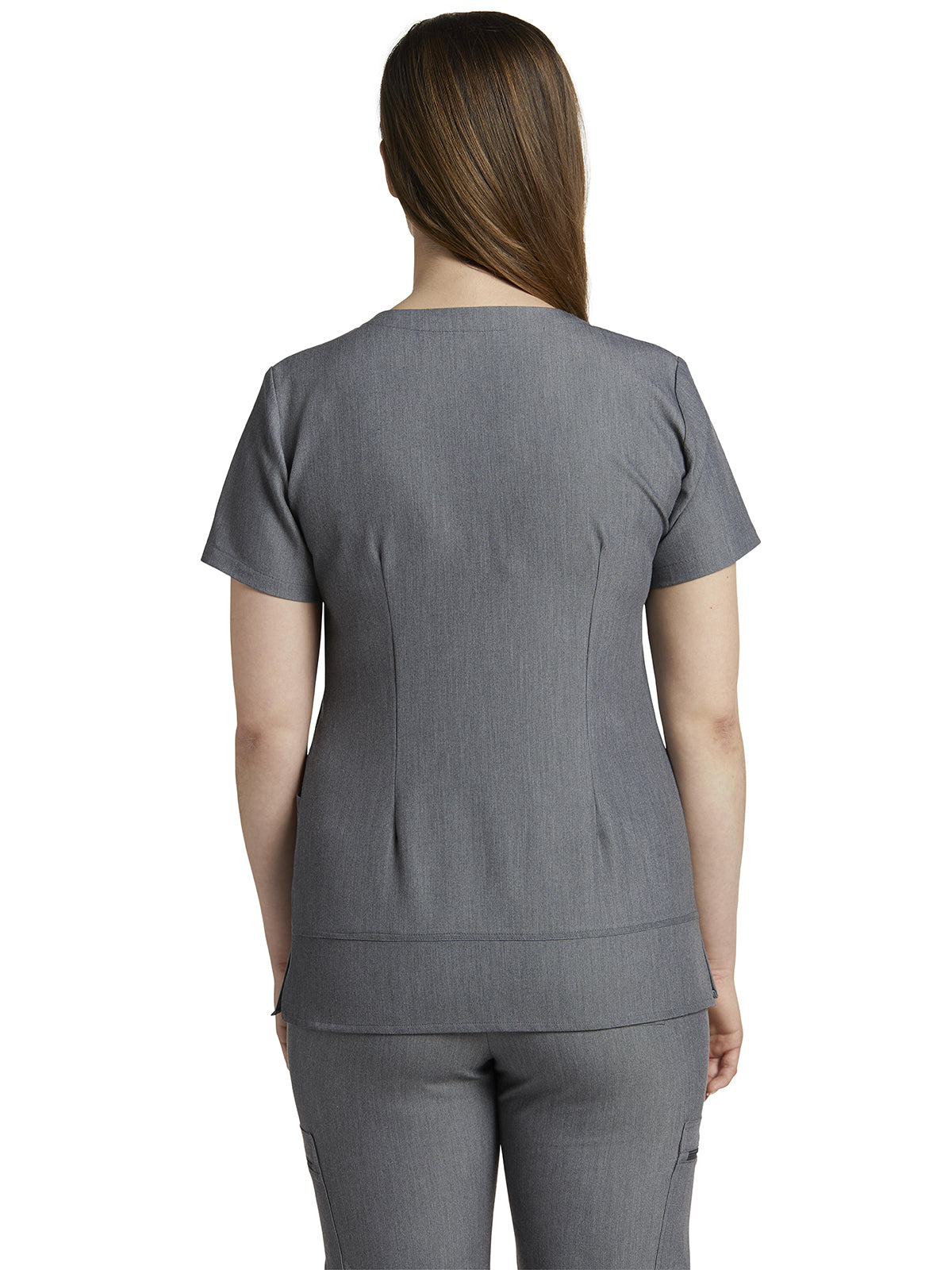 Women's 3-Pocket Stylized Seam V-Neck Scrub Top