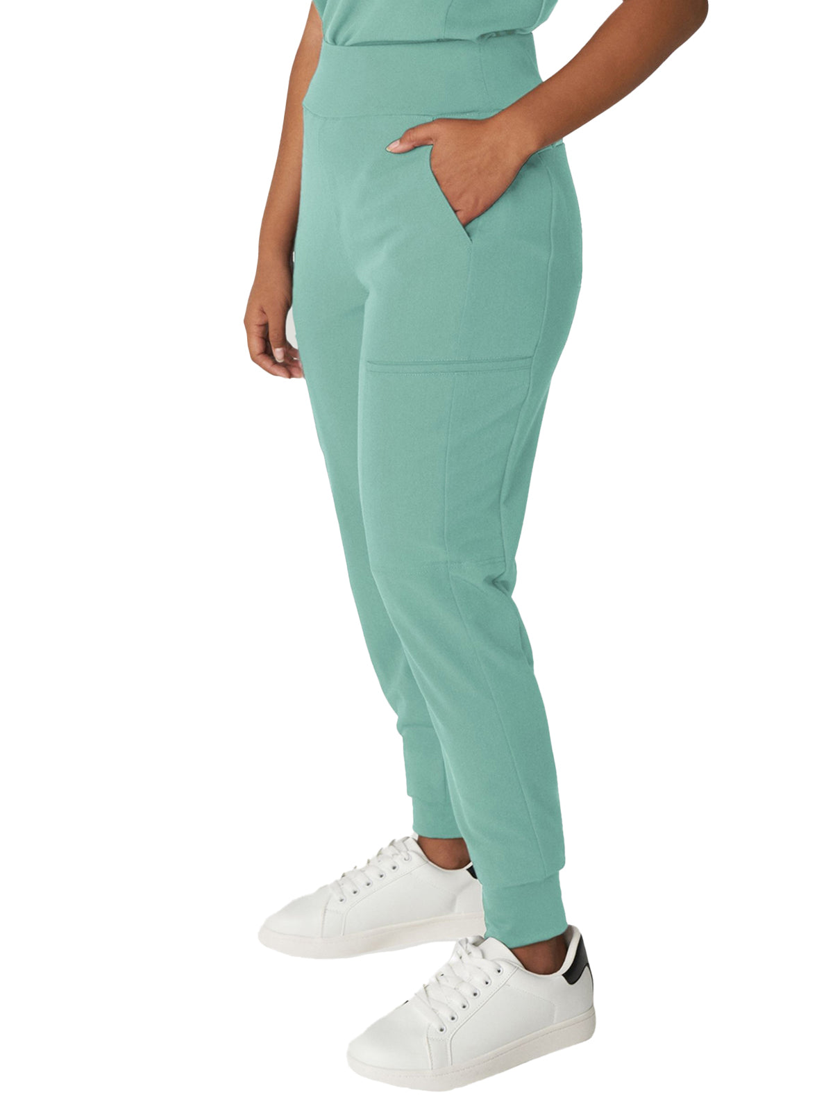 Women's 7-Pocket High-Rise Yoga Waist Jogger Scrub Pant