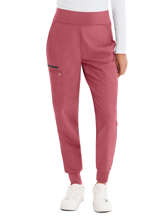 Women's 7-Pocket High-Rise Yoga Waist Jogger Scrub Pant